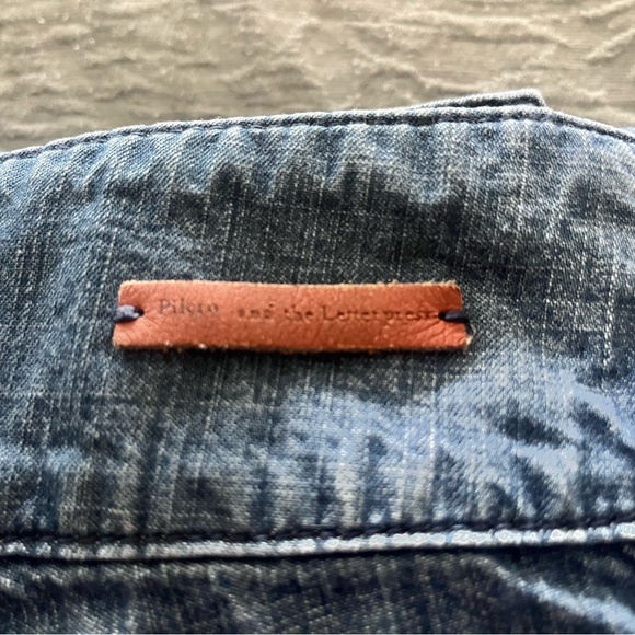 Anthropologie Denim Cargo Jeans in Mid Blue - Picture 6 of 7